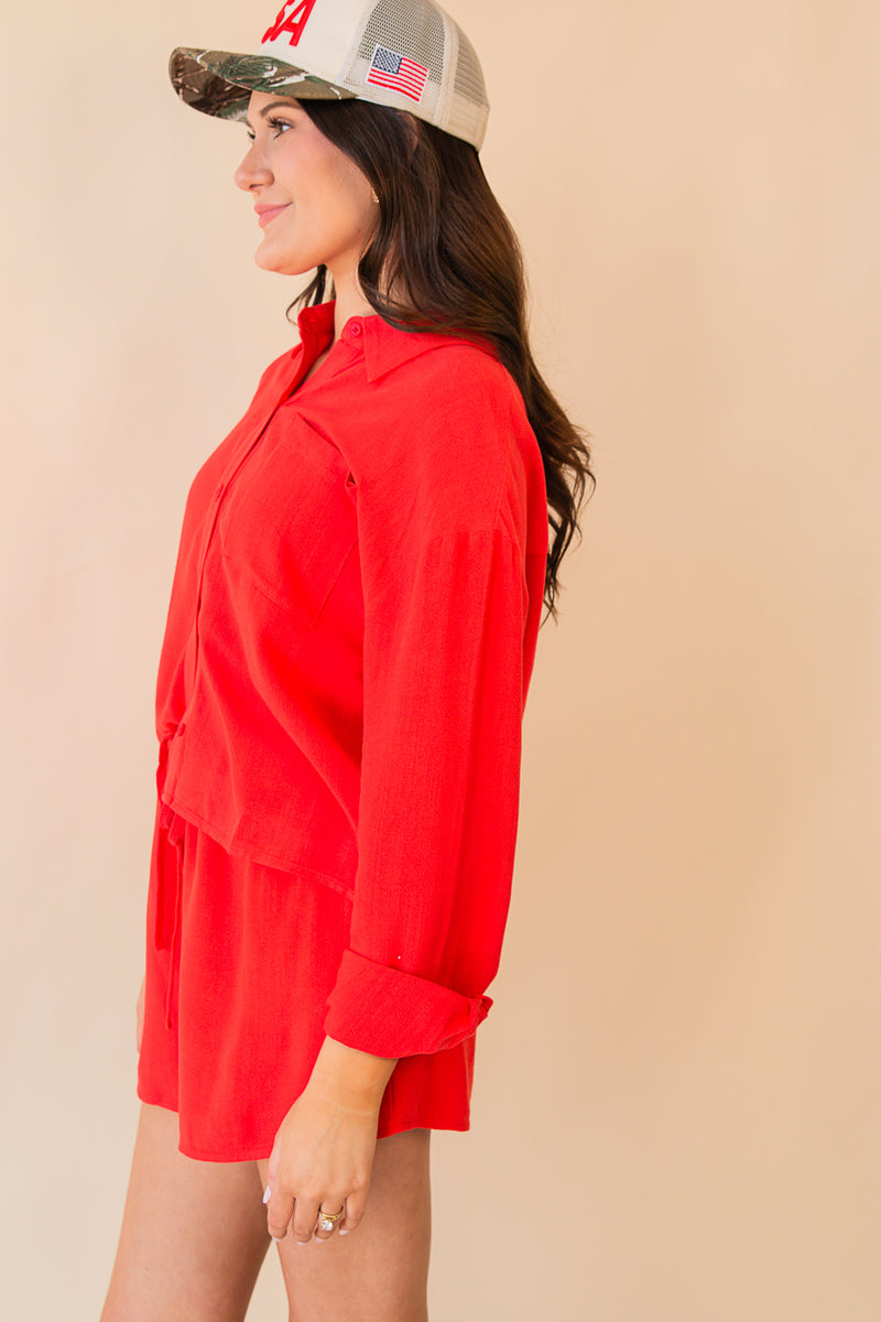 Sugarloaf Loose Button Up Shirt