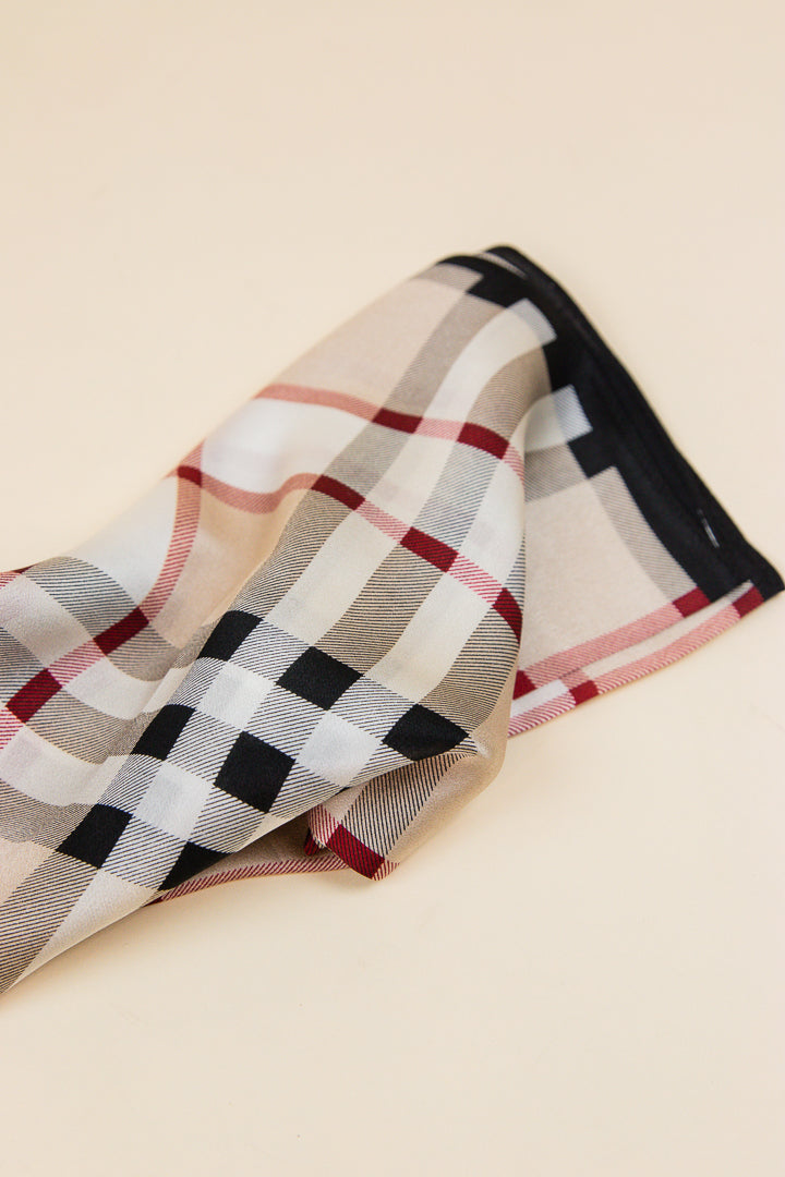 Square Vintage Plaid Scarf