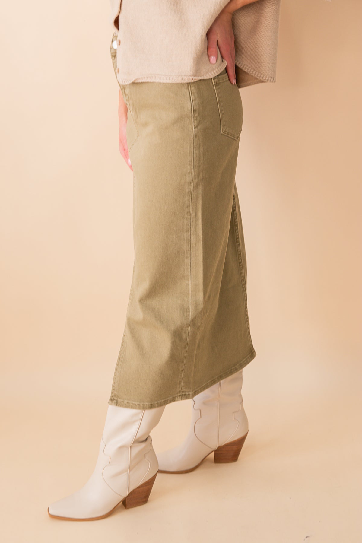 Amy Midi w/ Front Slit Skirt