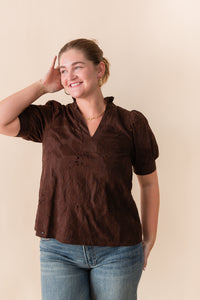Brunette Bloom Blouse