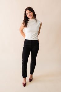 Shy Girl High Rise Crop Flare Jean