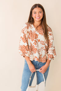 Cherry Blossom Puff Sleeve Top