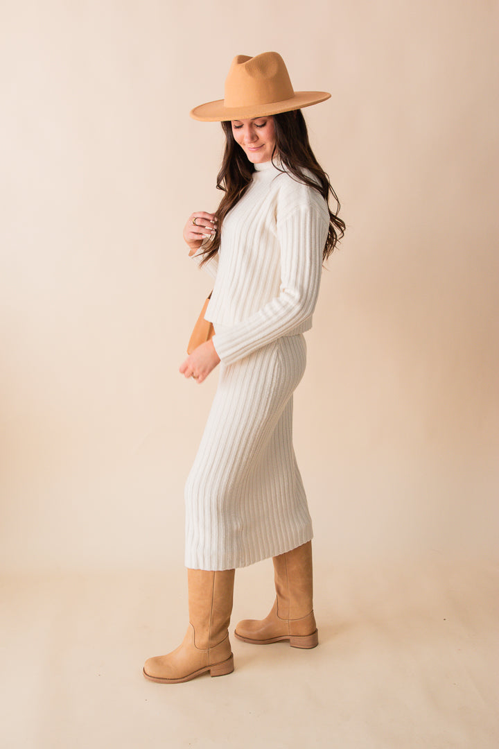 Cosette Rib Knit Midi Skirt