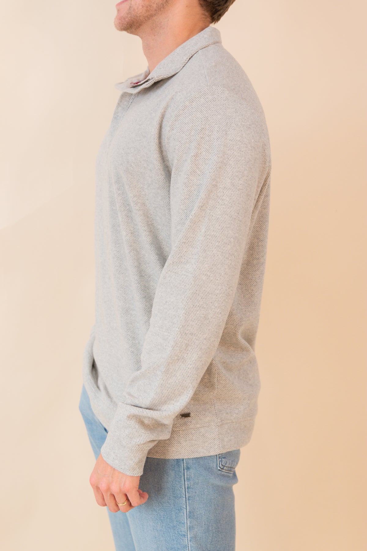 Hero Solid Twill 1/4 Zip Mock Neck