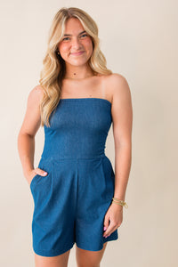 Wanderwave Tube Super Stretch Denim Romper
