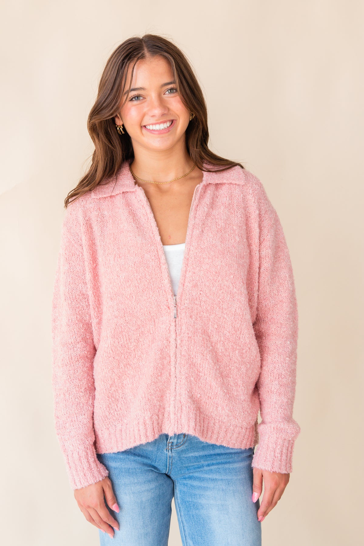 Zoey Zip Up Cardigan