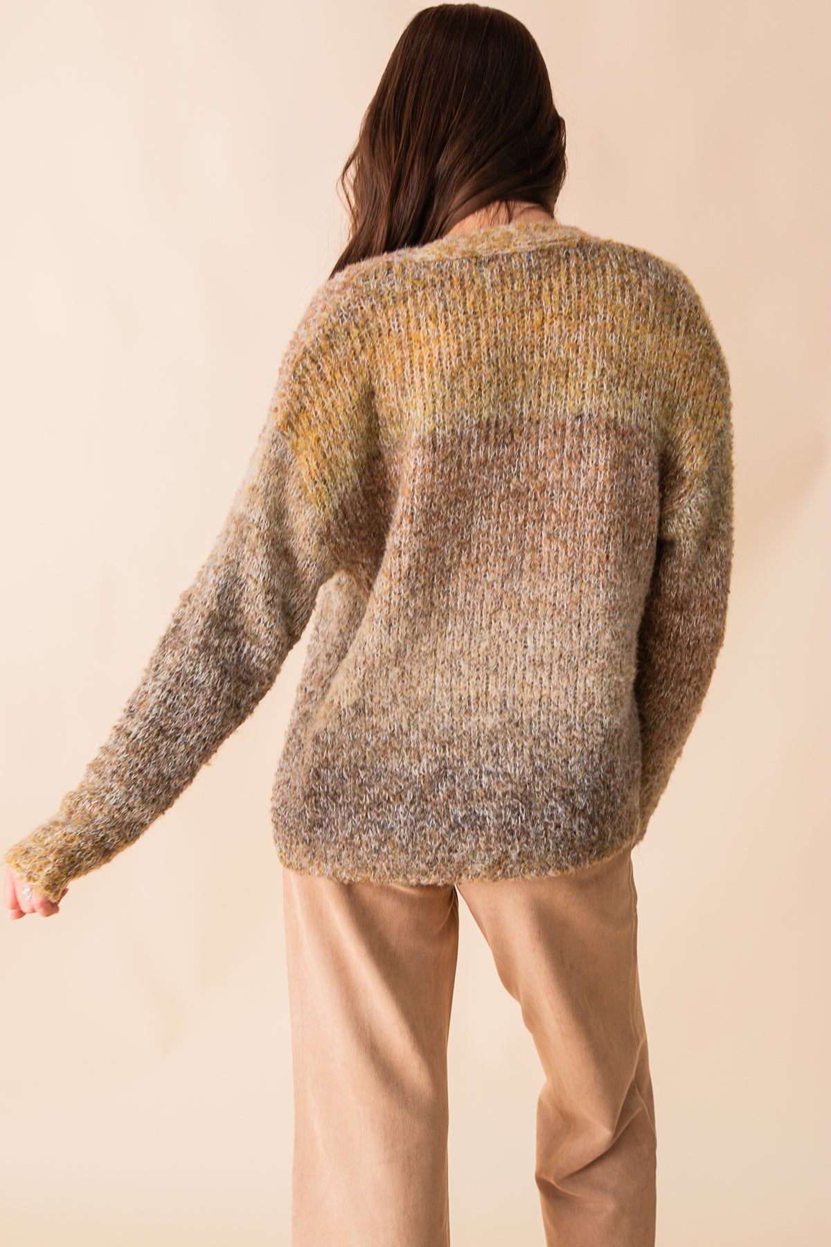 Smiley Ombre Knit Cardigan