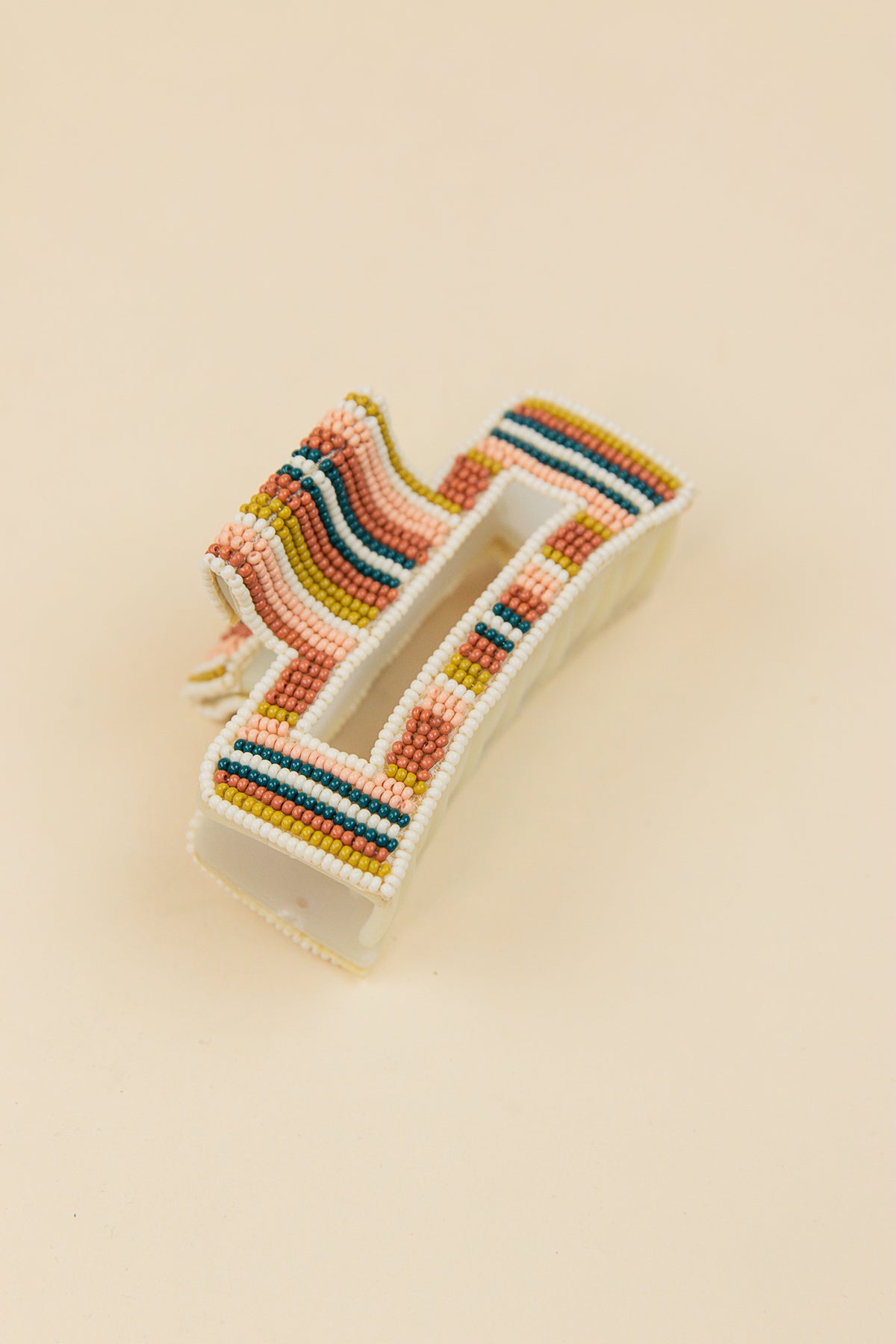 Lola Striped Claw Clip, Desert