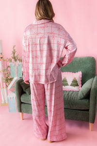 Christmas Bow Satin PJ Set