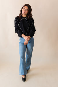Guest List Contrast Stitch Sweater