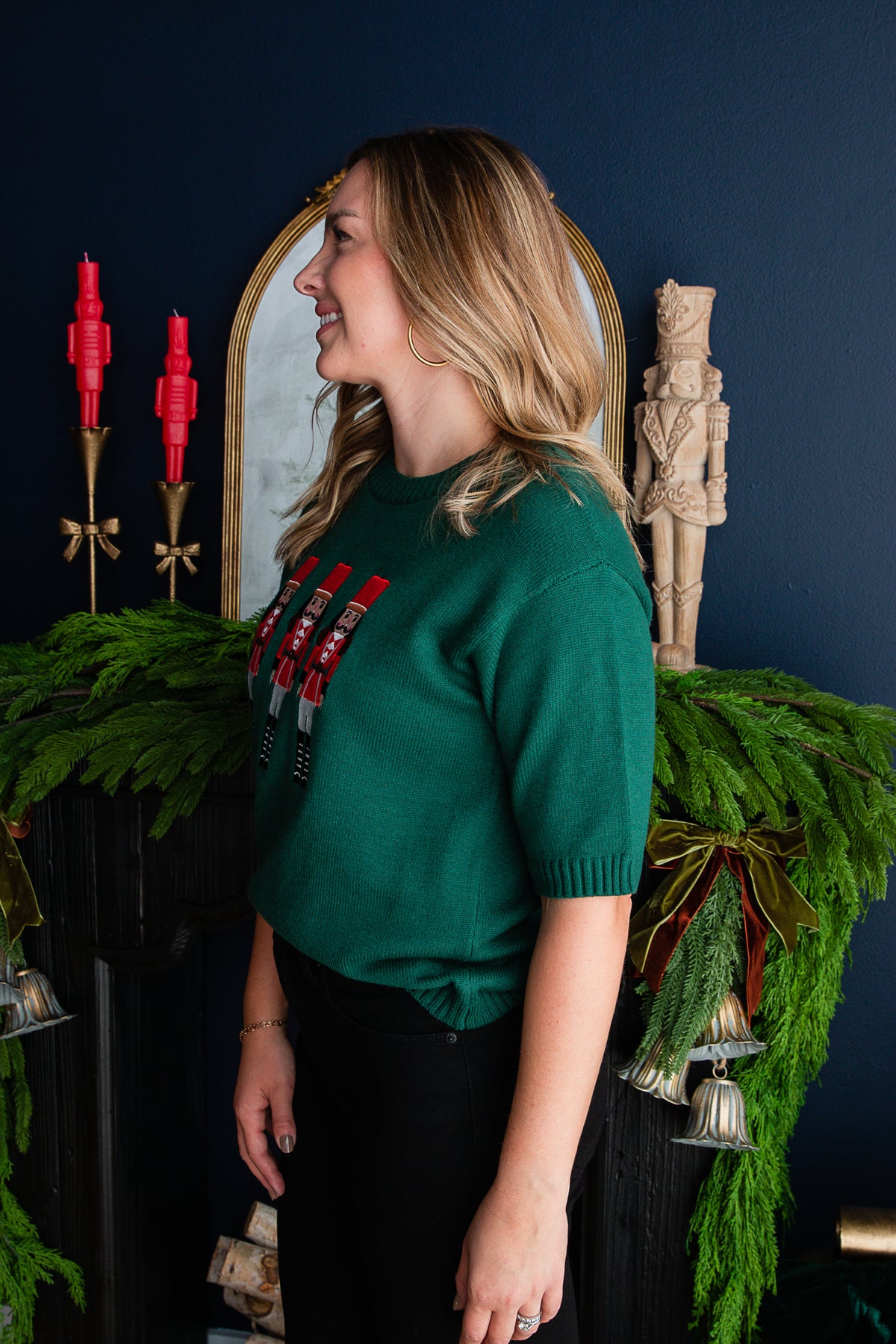 Nutcracker Patchwork Knit Top