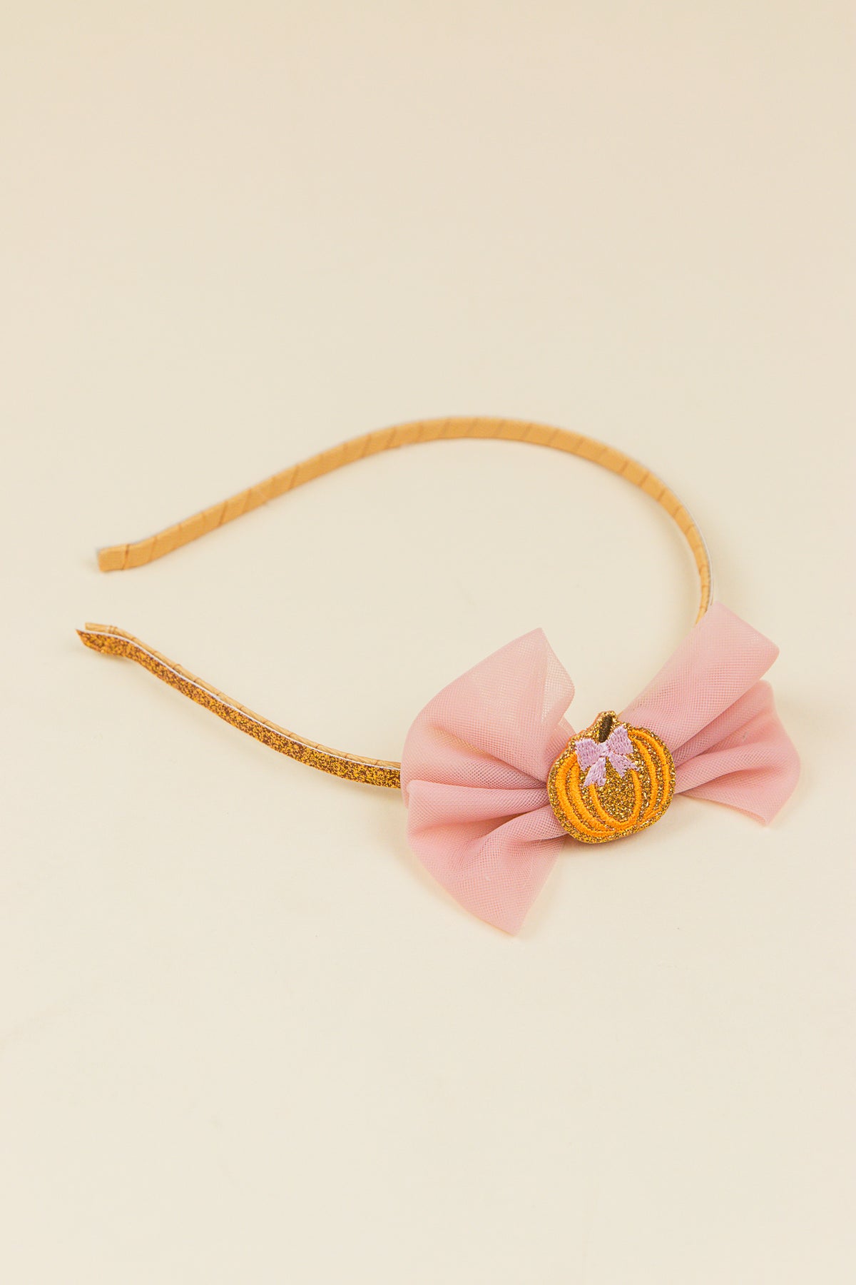 Pumpkin Tulle Bow Headband