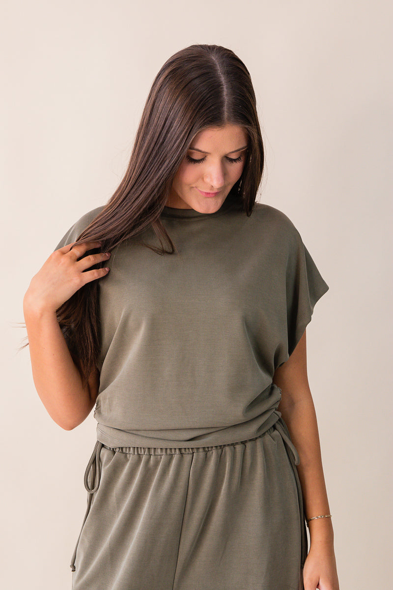 Chrissy Side Ruching Top