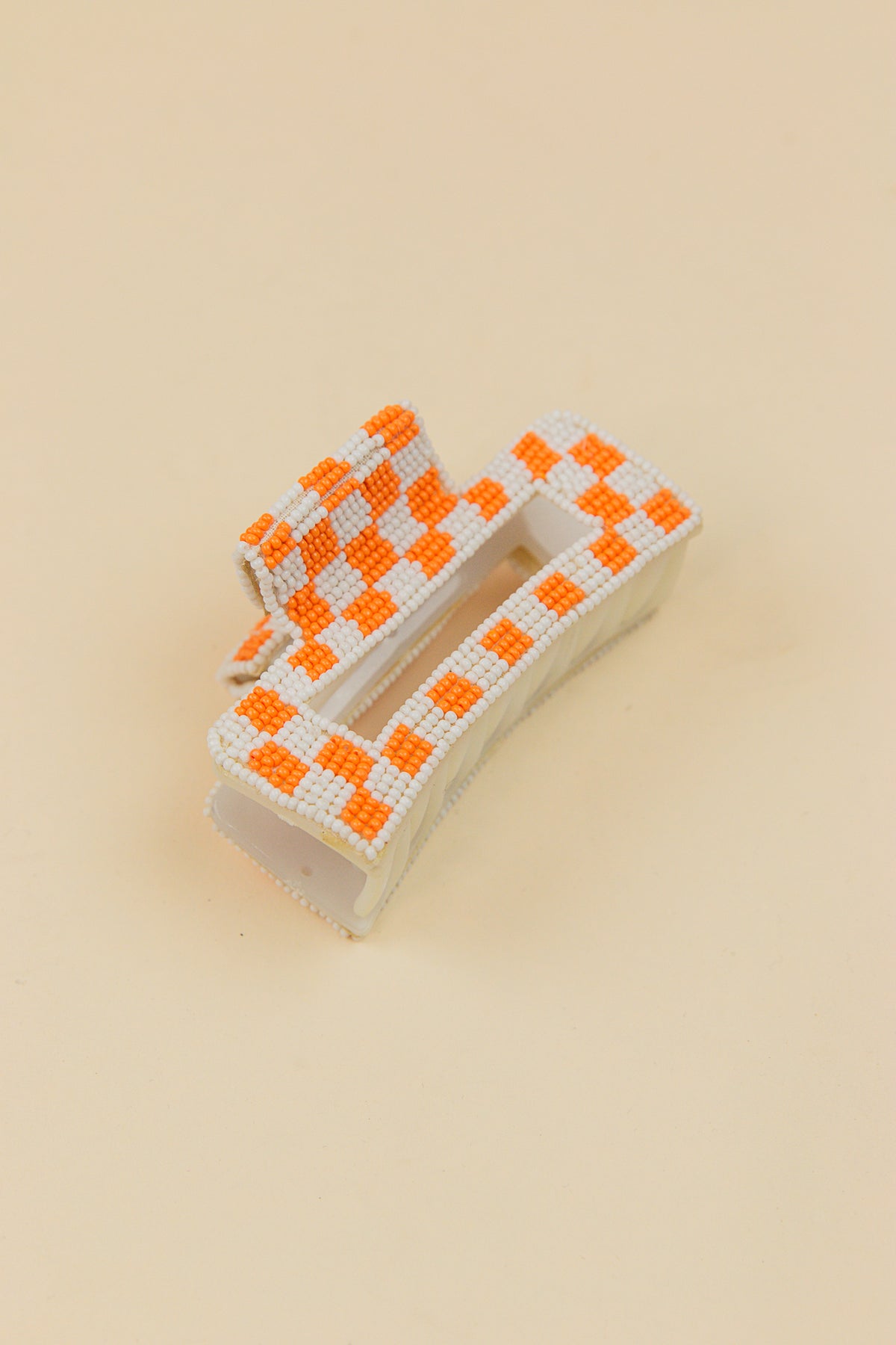 Game Day Checkered Claw-White, Orange