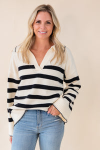 Amalie Striped Pullover