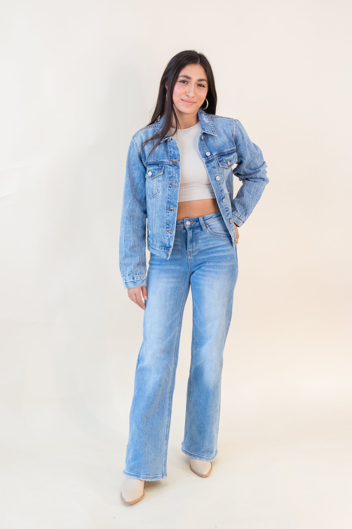 Juno Distressed Denim Jacket