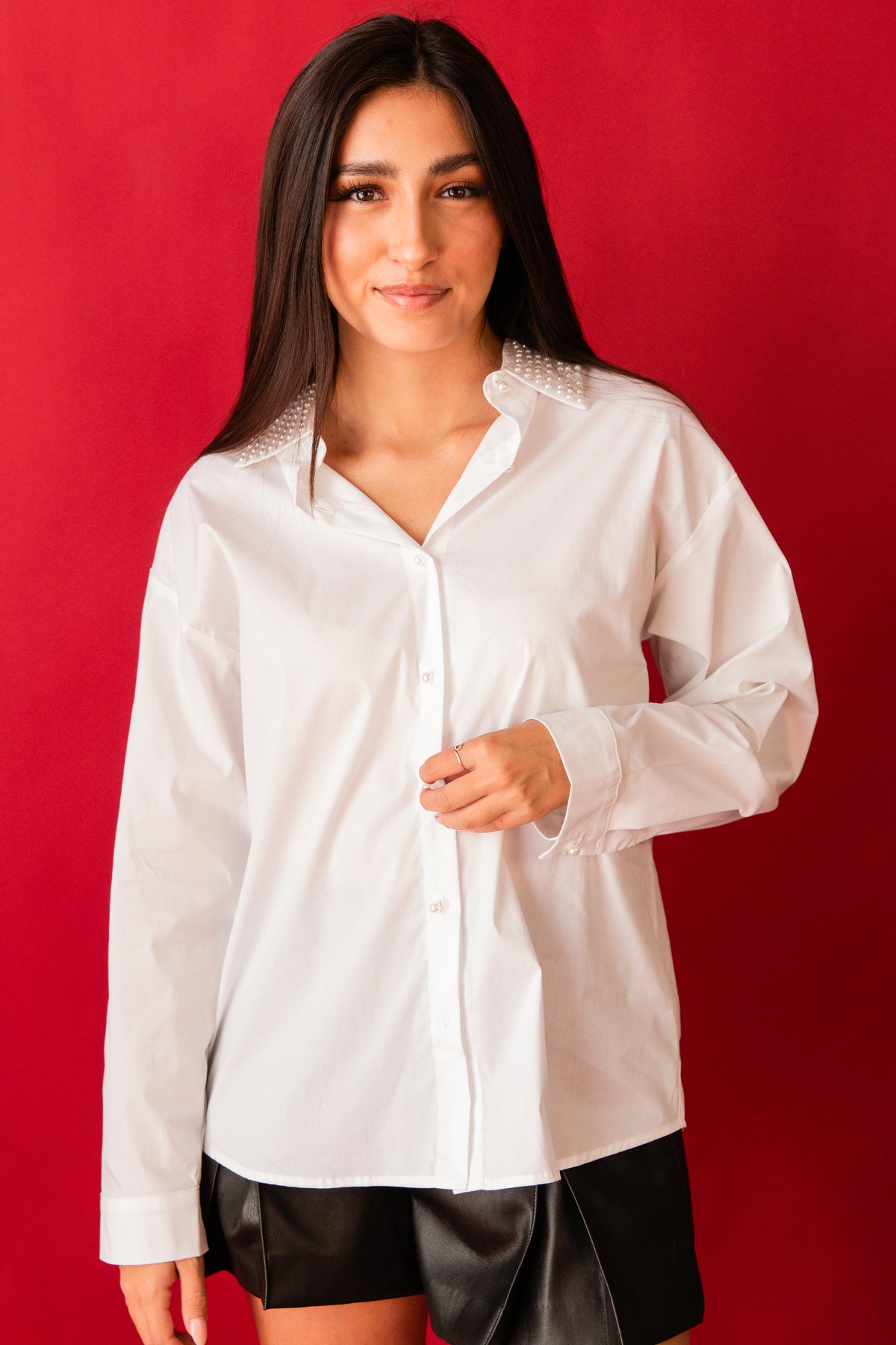 Torin Pearl Button Down Top