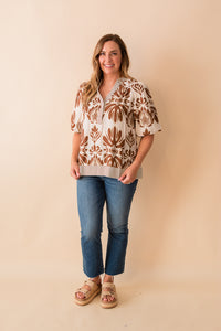 Tashi Bubble Woven Top