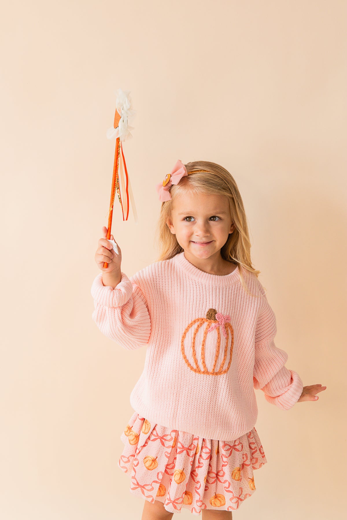 Coquette Pumpkin Knit Sweater