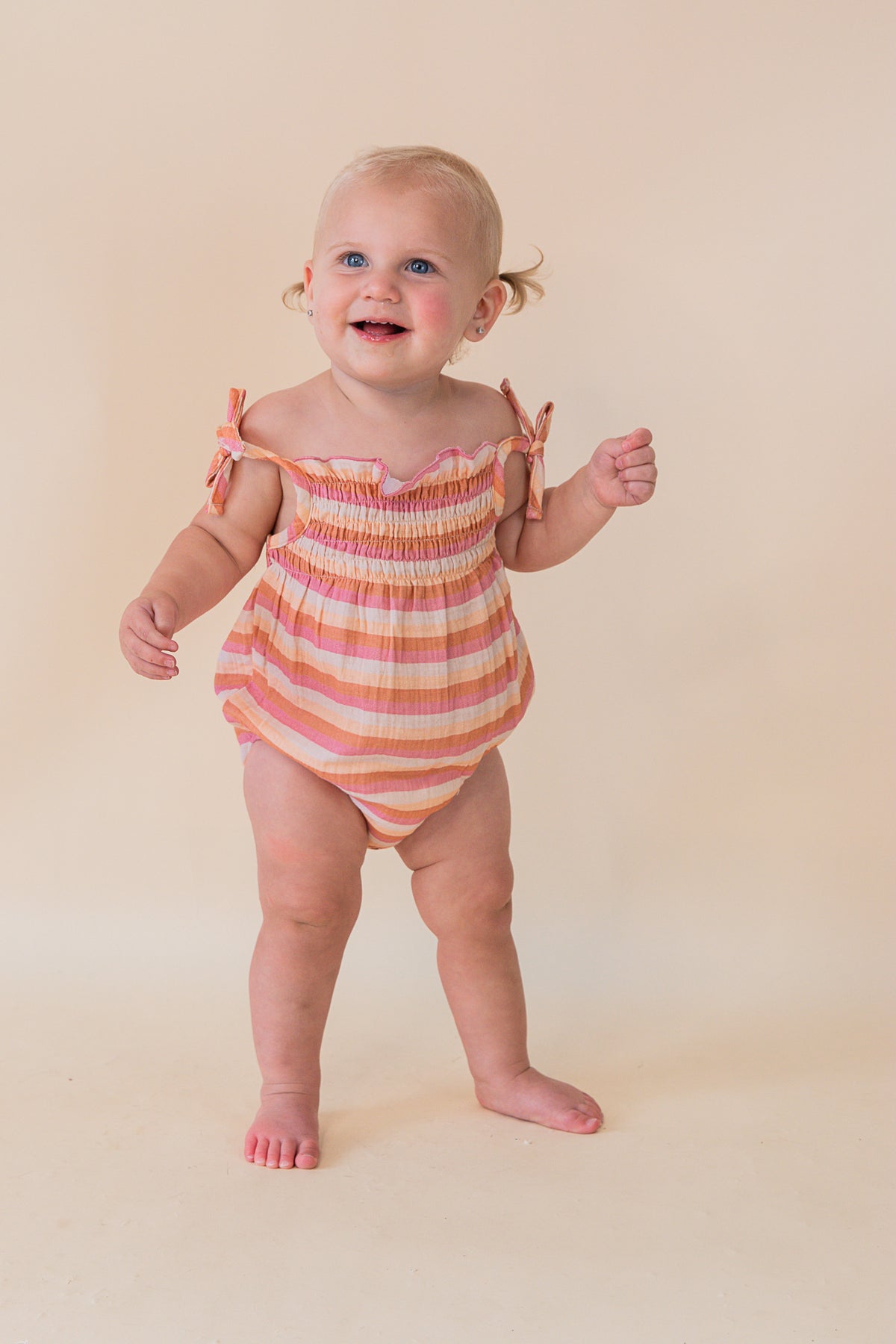Tie-Smocked Bodysuit