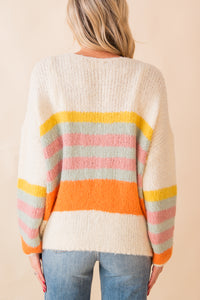 Soft Knit Striped Oversized Cardigan