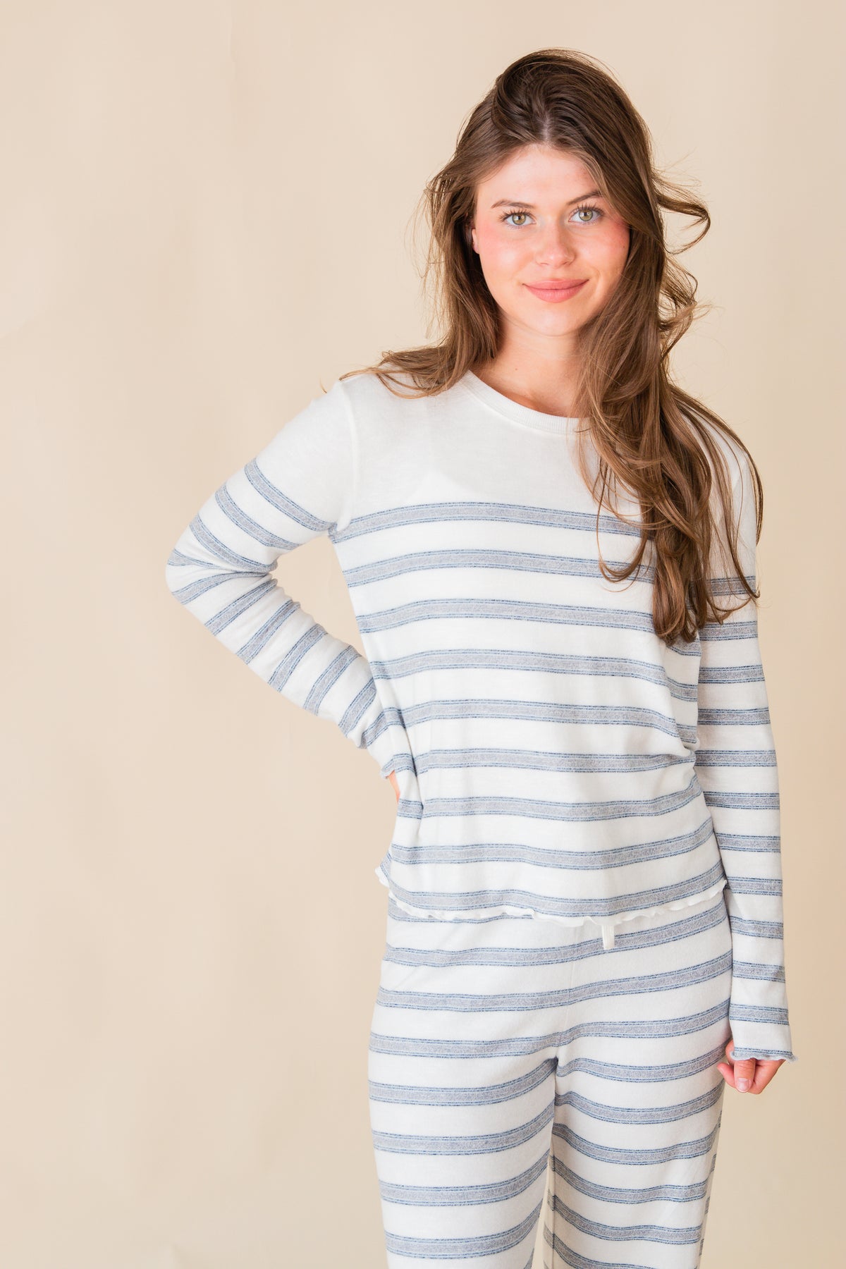 Hometown Stripe LS Top