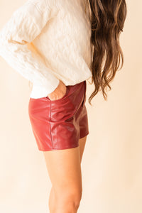 Night Vision Faux Leather Shorts