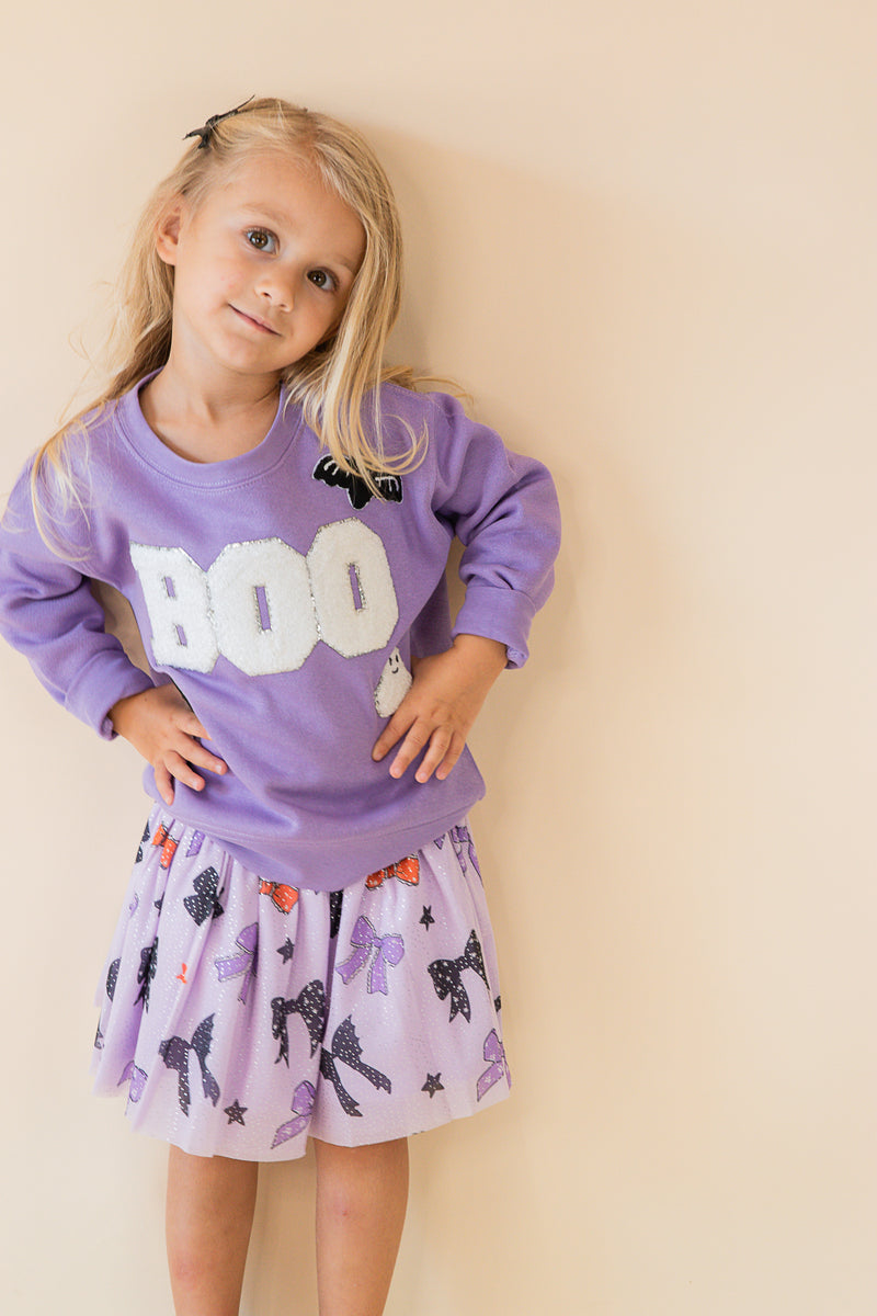 Boo Patch Halloween Sweatshirt
