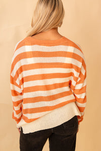 Cozy and Free Striped Cardigan