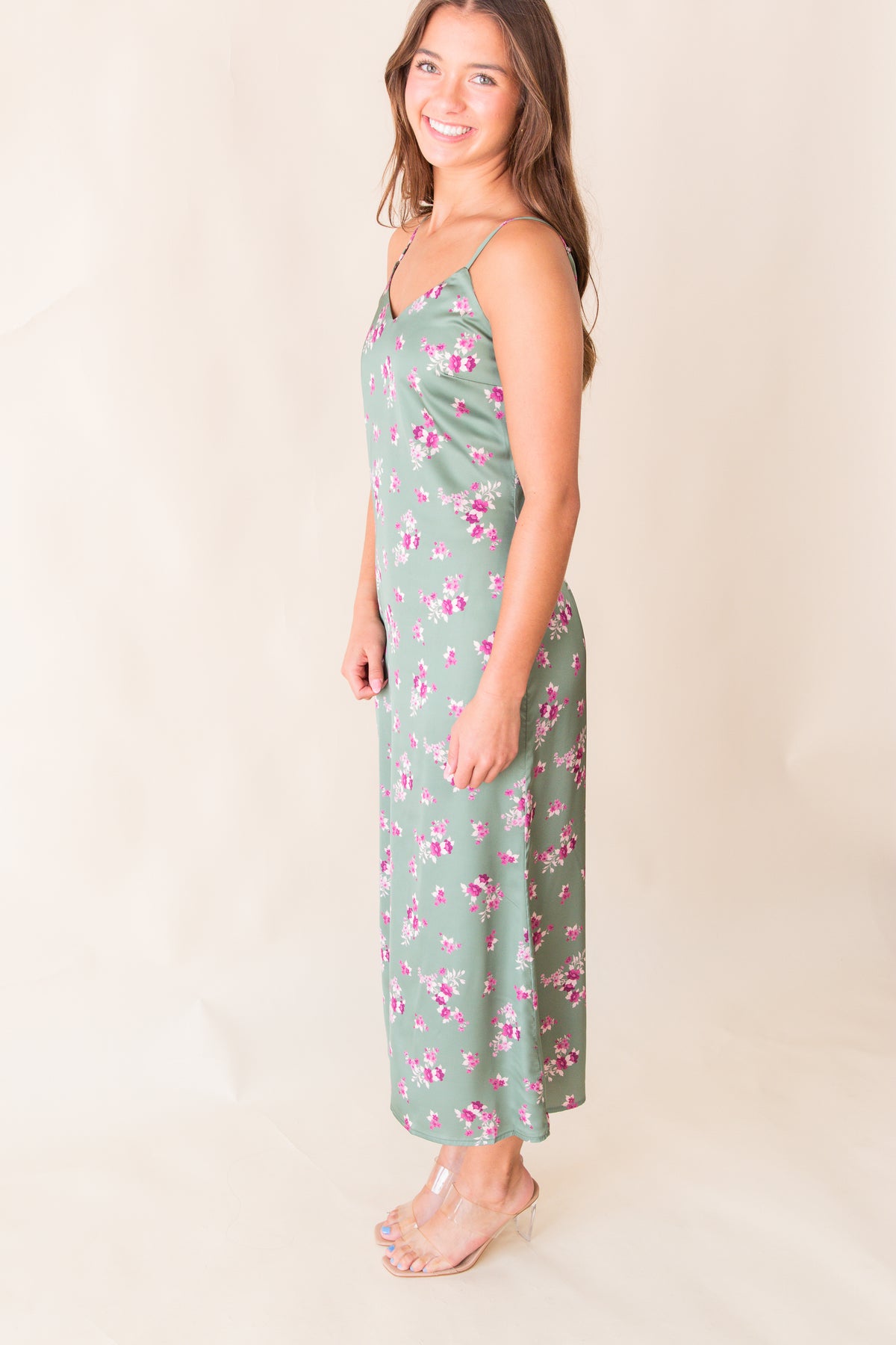 Hostess V-Neck Slip Maxi Dress