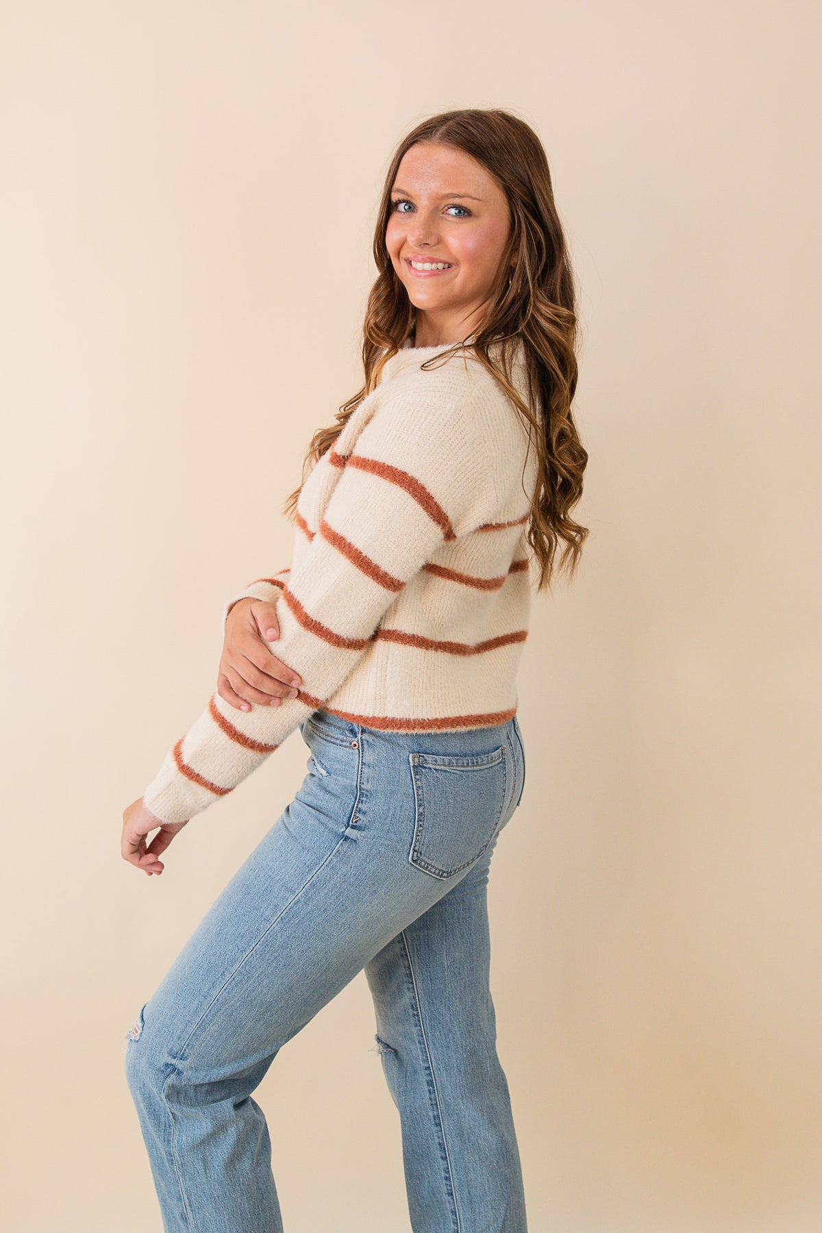 Tova Eyelash Striped Sweater