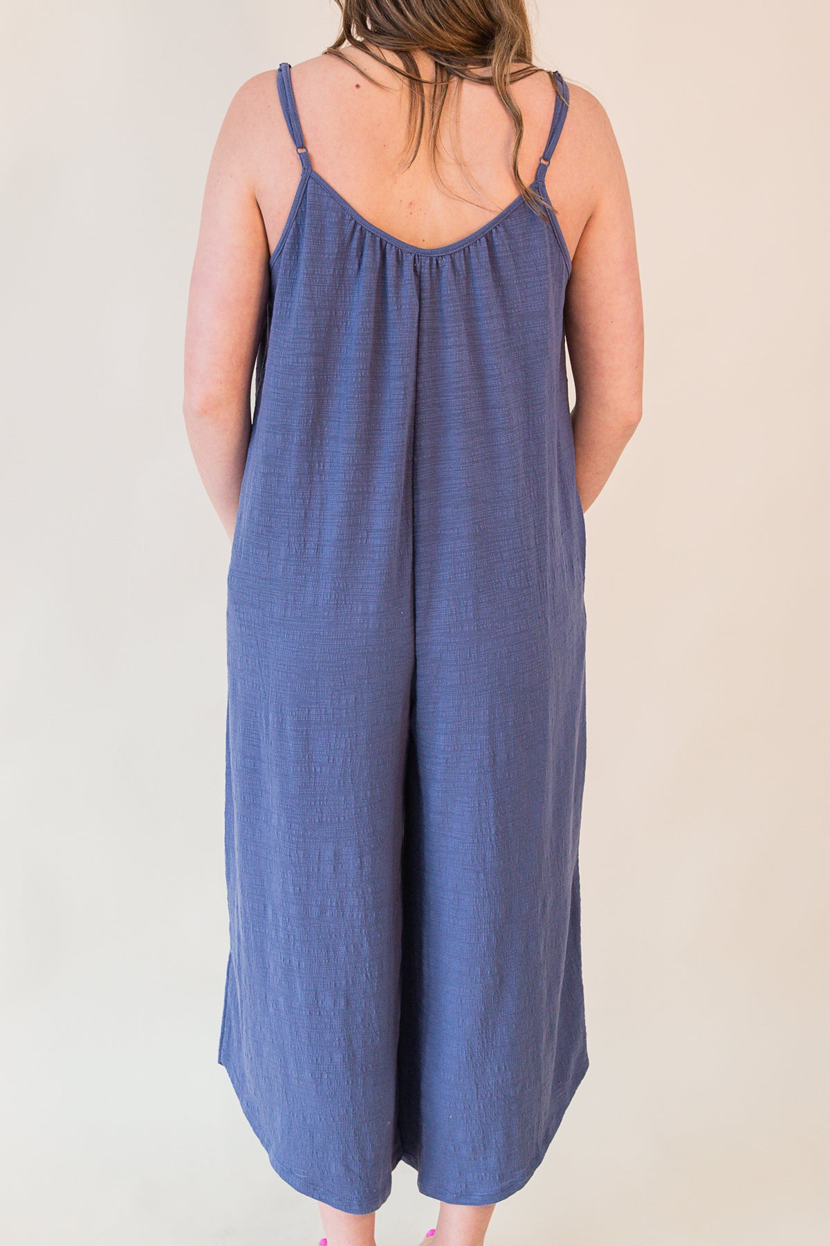 Textured Flared Jumpsuit