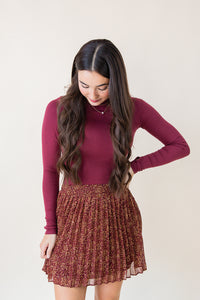 Candlelight Pleated Mini Skirt