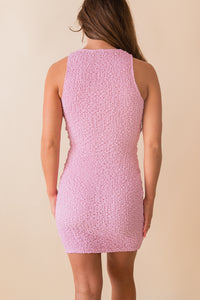 Sweet Wine Textured Knit Mini Dress