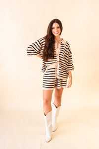 Alice Striped Sweater Shorts