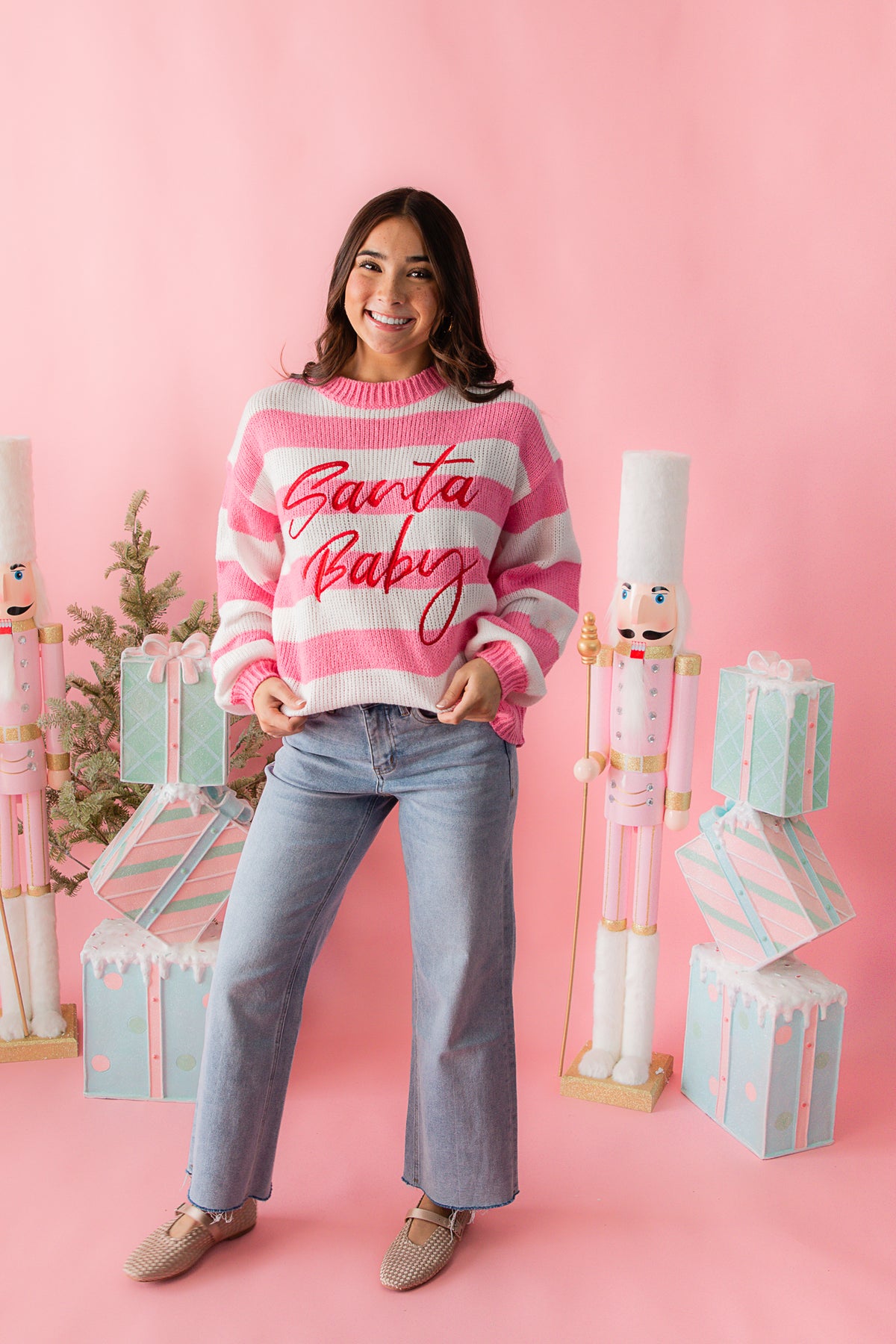 Festive Santa Baby Sweater