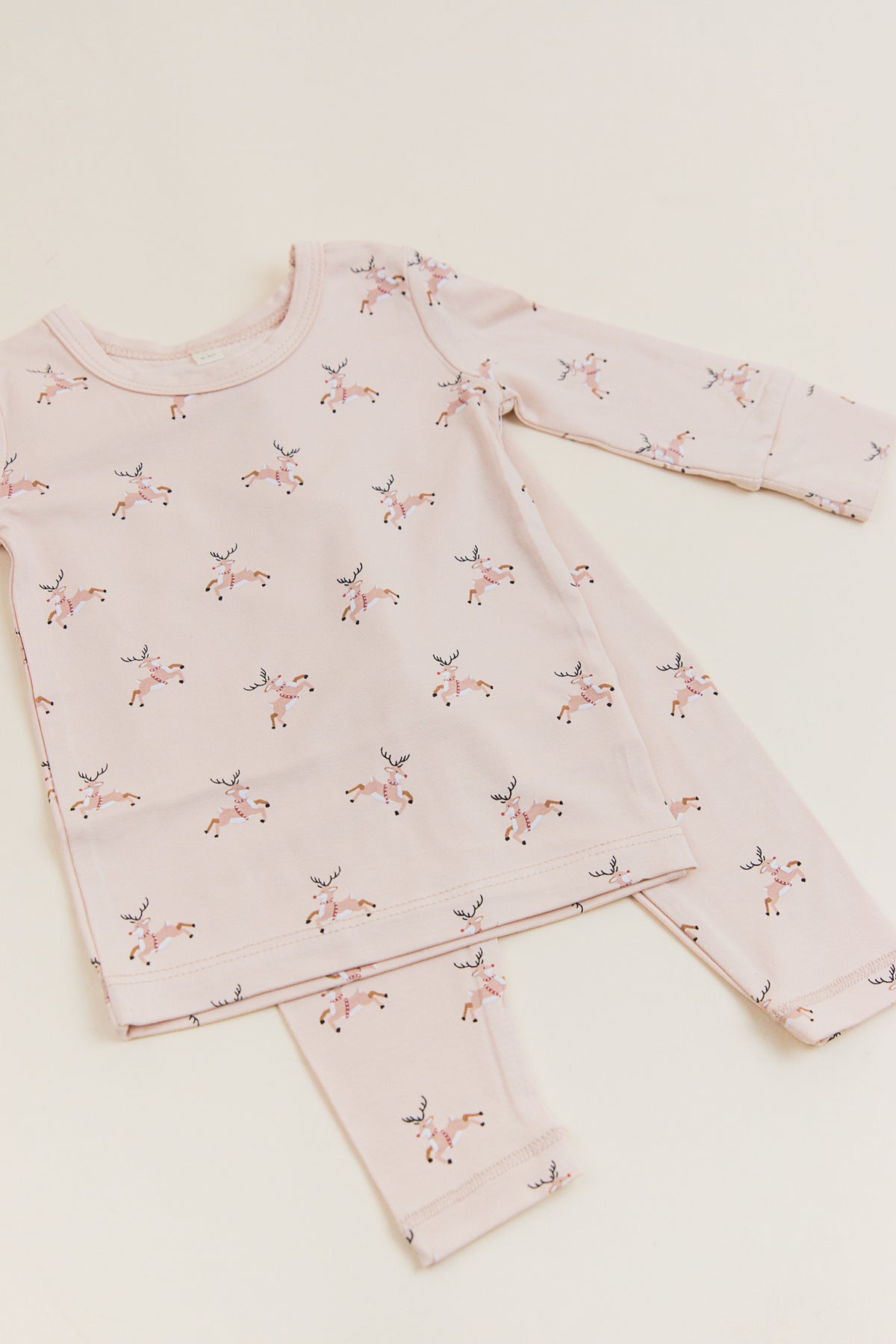 Reindeer Bamboo Zip Footie