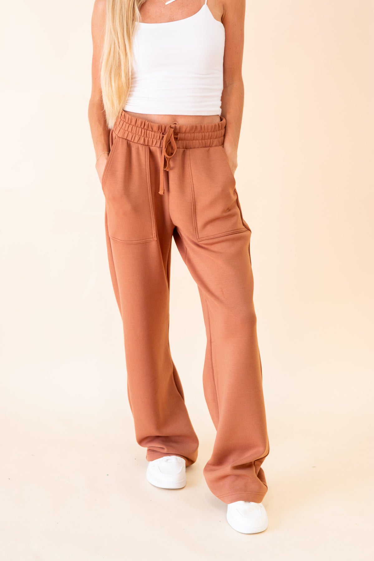 Beth Straight Lounge Pants w/ Pockets