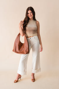 Meg High Rise Fab AB Wide Legs Roll Up