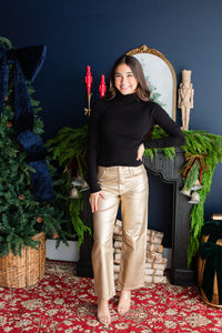 Nadia Turtle Neck with Tie Back Knit Top