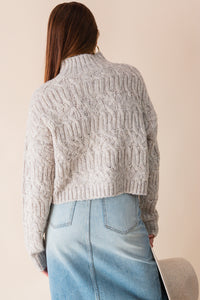 Lena Mock Neck Cropped Sweater