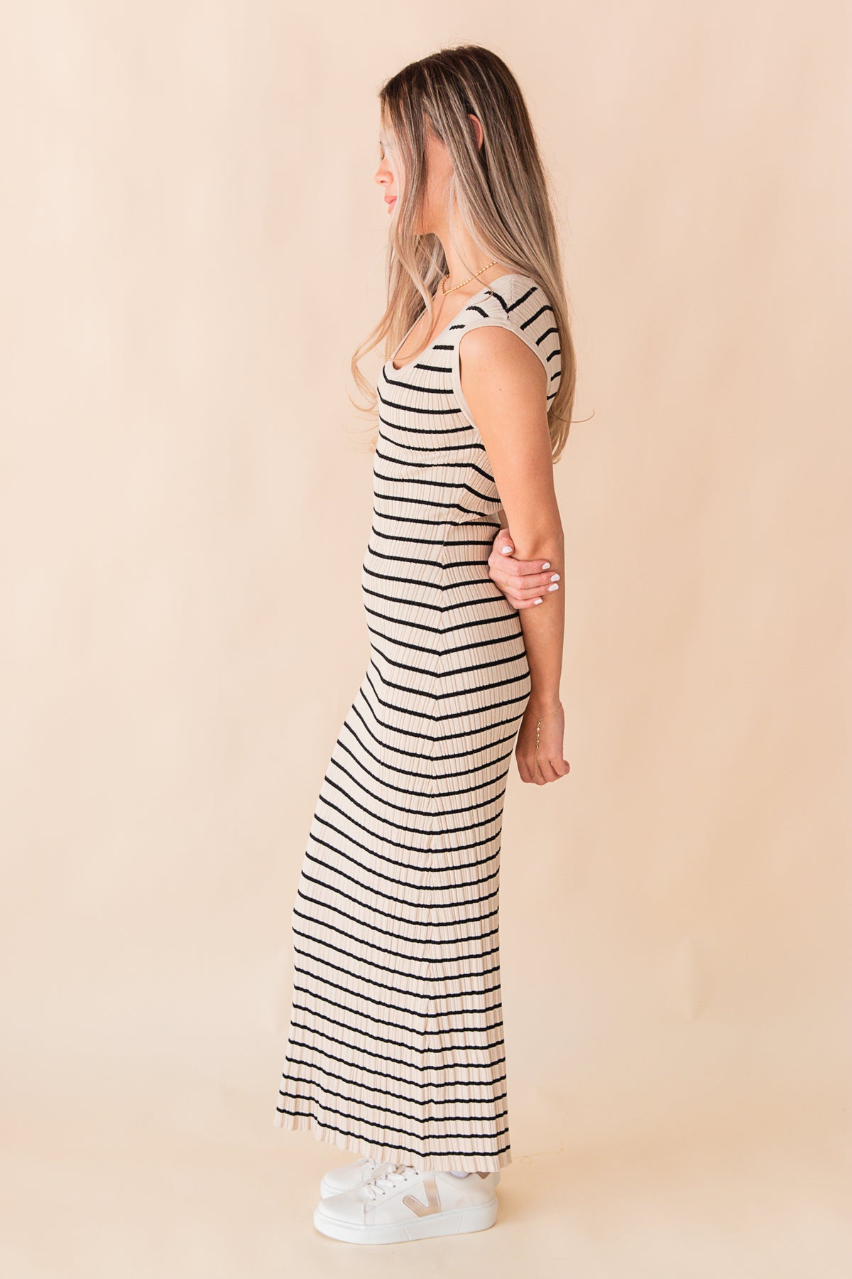 Gisele Stripe Midi Dress