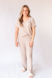 Dawn Smocked Rib Pant