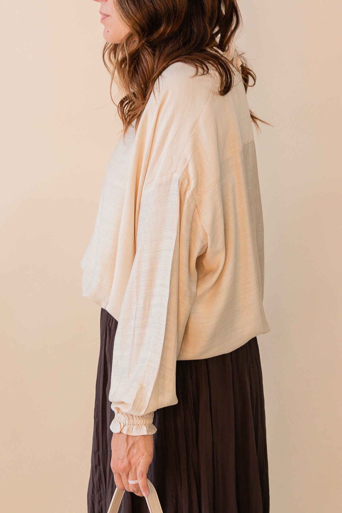 Maya Ruffle Neck Top