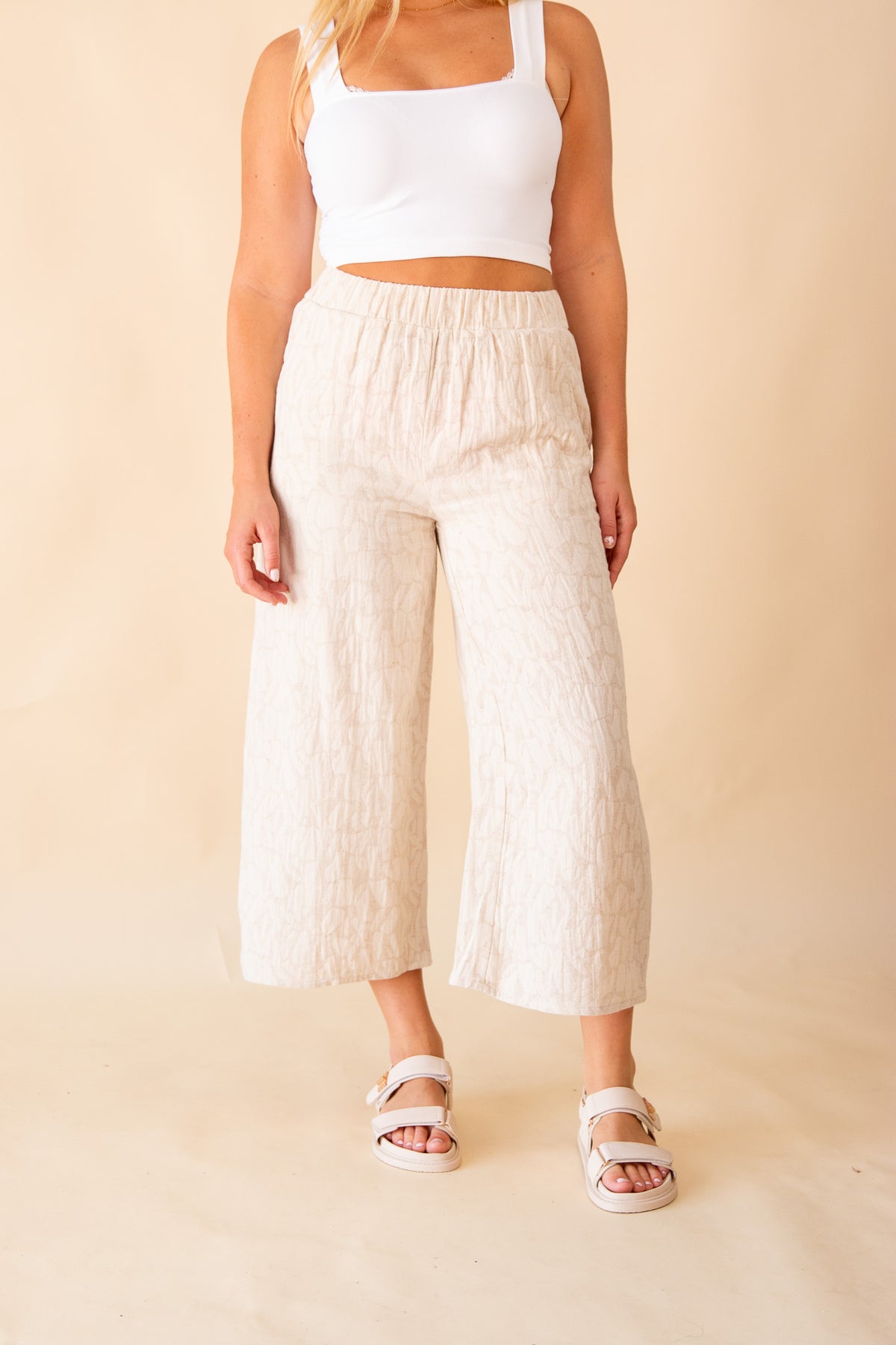 Jacquard Linen Lounge Pants