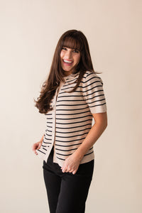 Jennifer Striped Button Down