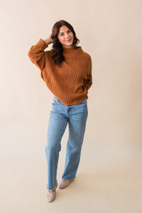 Fable Turtleneck Cable Knit Sweater