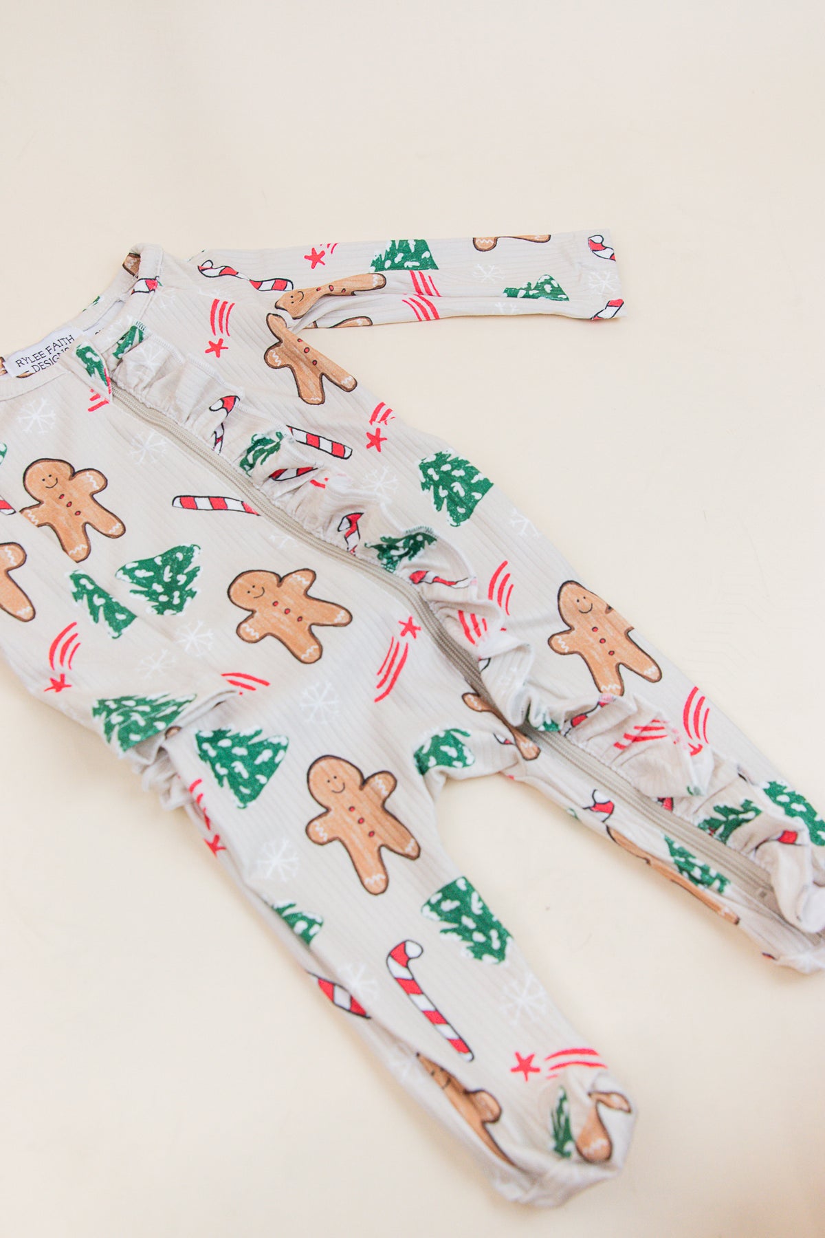 Girls Gingerbread Romper