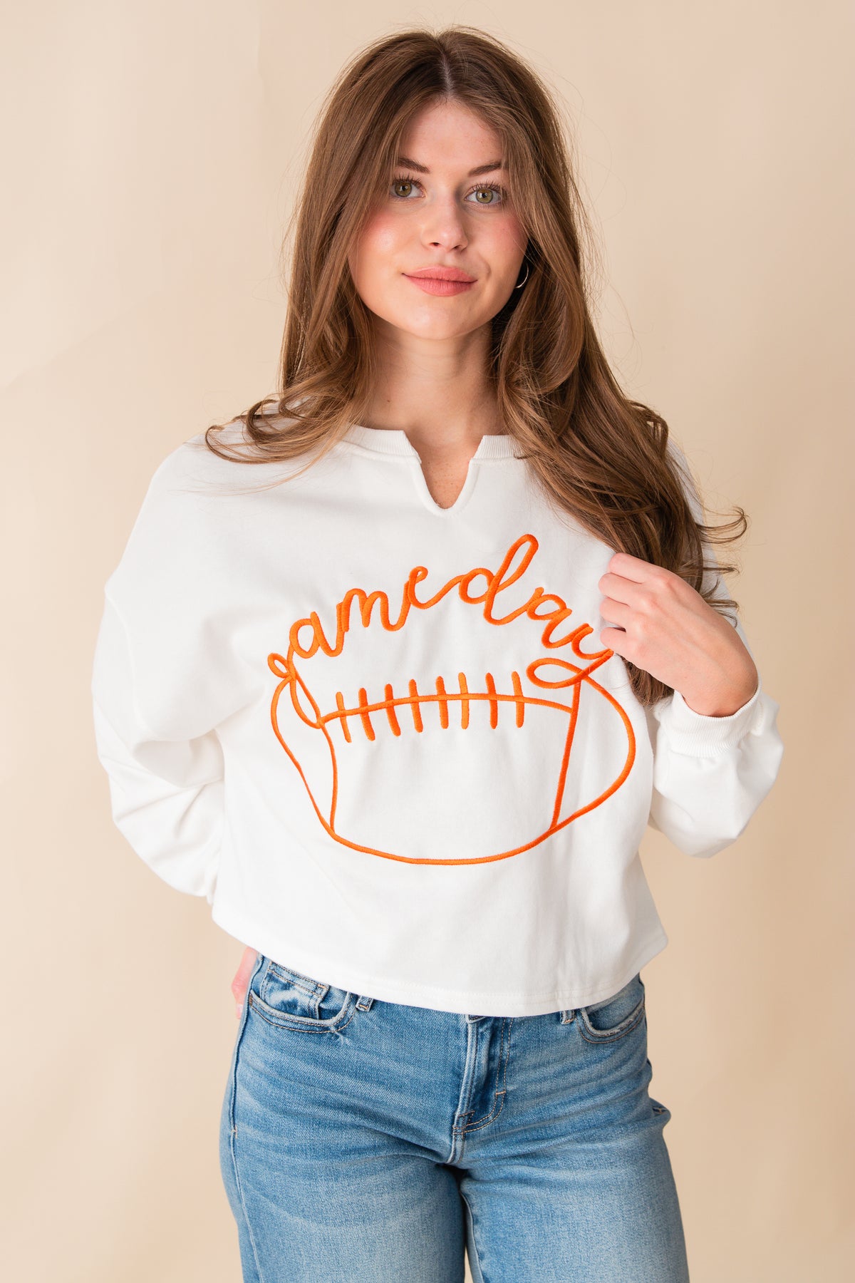 Game Day Cropped Sweatshirt