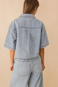 Sandra Cropped Denim Shirt